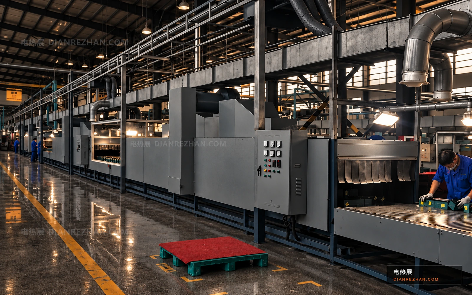 Chain-plate drying line